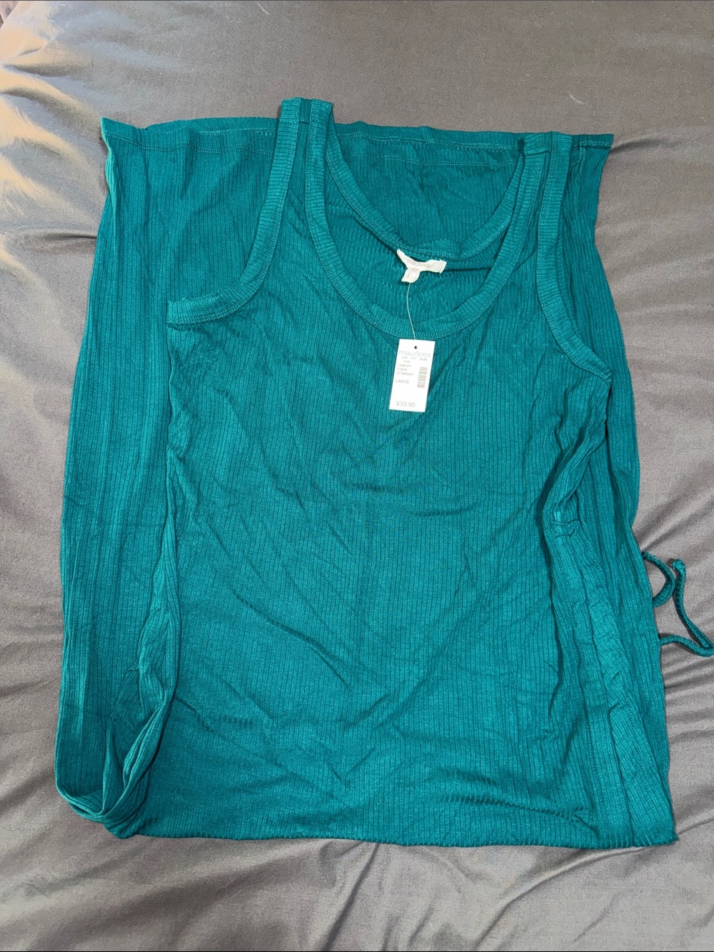 Maurice’s Large Teal Cotton Long Dress, NWT